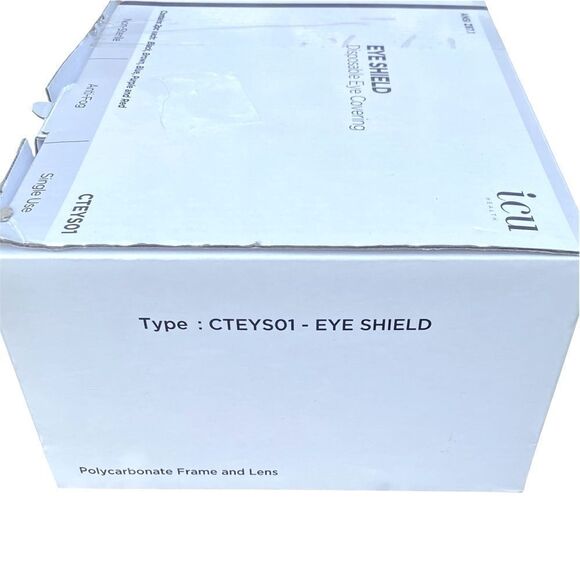NIB New ICU Eye Shield Disposable Eye Covering/Safety 8 Total Anti Fog - Picture 10 of 11